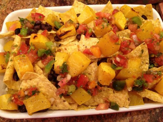 Roasted Pumpkin Nachos - Can't Stay Out of the Kitchen