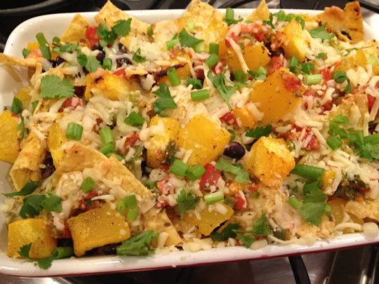 Roasted Pumpkin Nachos - Can't Stay Out of the Kitchen