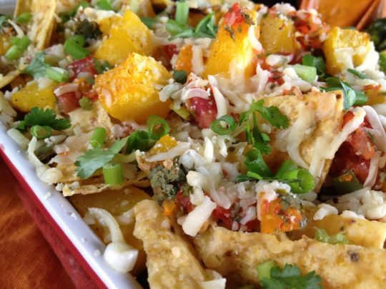 Roasted Pumpkin Nachos - Can't Stay Out of the Kitchen