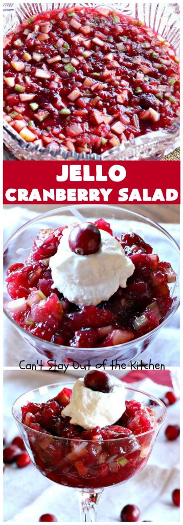 Jello Cranberry Salad | Can't Stay Out of the Kitchen