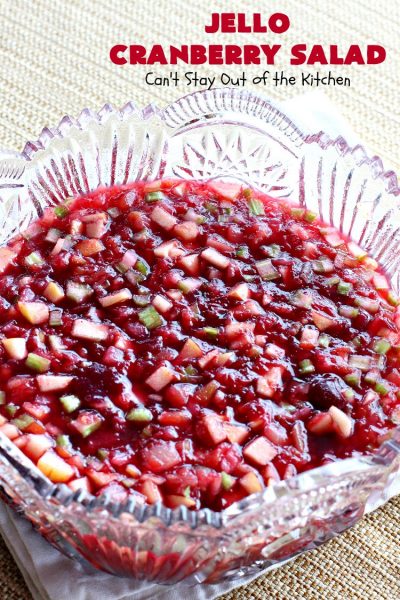 Jello Cranberry Salad – Can't Stay Out of the Kitchen