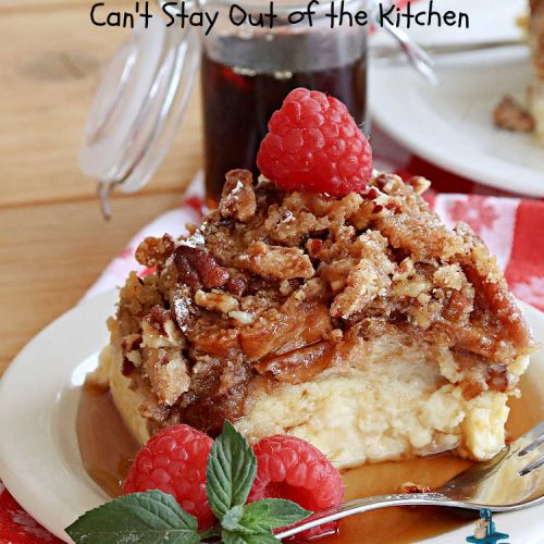 JoAnna Gaines French Toast Casserole | Can't Stay Out of the Kitchen | You'll be dazzled by my version of #JoAnnaGaines #OvernightFrenchToast is the ultimate in a #holiday, weekend or company #breakfast. It's so mouthwatering this will become your go-to #recipe for #BreakfastCasseroles. #FrenchToast #pecans #HolidayBreakfast #JoAnnaGainesFrenchToastCasserole