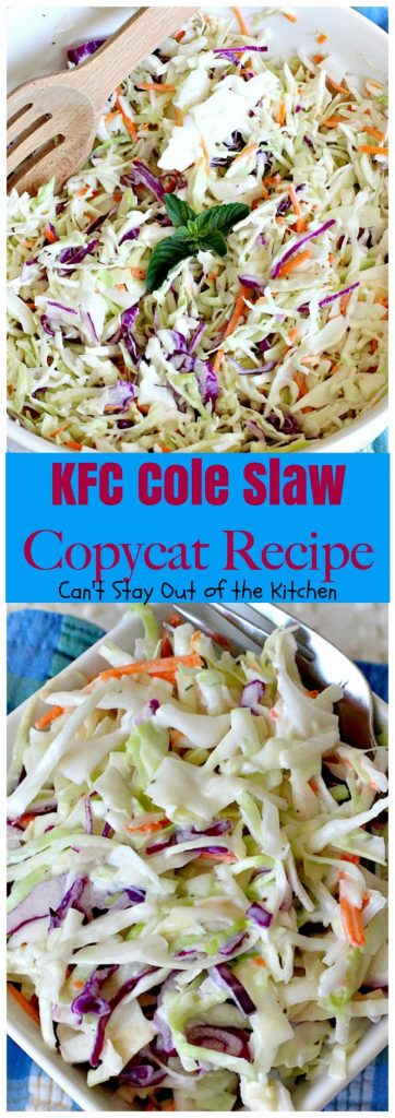 KFC Cole Slaw Copycat Recipe | Can't Stay Out of the Kitchen