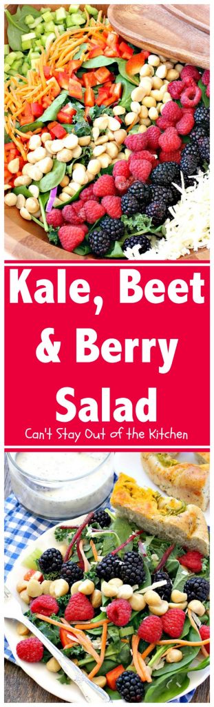 Kale, Beet and Berry Salad | Can't Stay Out of the Kitchen