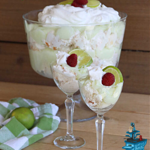 Key Lime Pie Angel Trifle | Can't Stay Out of the Kitchen | If you enjoy #KeyLimePie, you'll love the flavors in this amazing #AngelTrifle. This #dessert is so drool-worthy, you'll be swooning over every bite. #KeyLimePieAngelTrifle is terrific for #holidays like #StPatricksDay, potlucks or any company dinner. #KeyLime #KeyLimeDessert #KeyLimePieAngelDessert