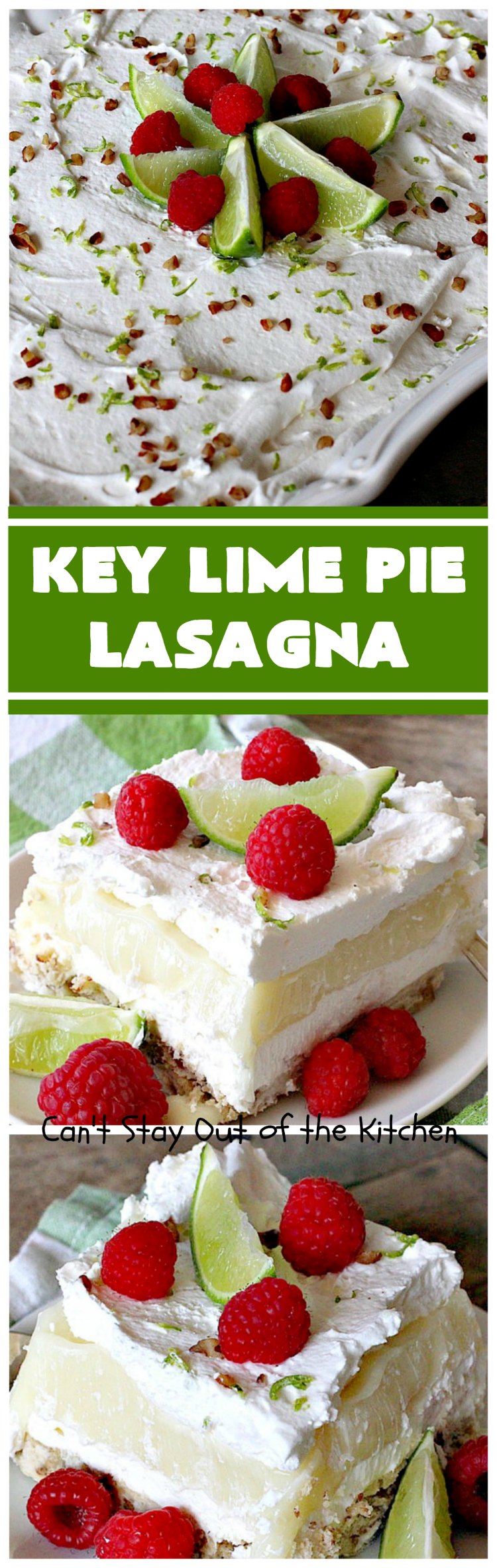 Key Lime Pie Lasagna | Can't Stay Out of the Kitchen