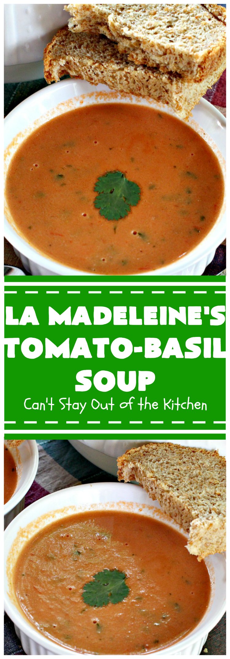 LaMadeleine's Tomato-Basil Soup | Can't Stay Out of the Kitchen