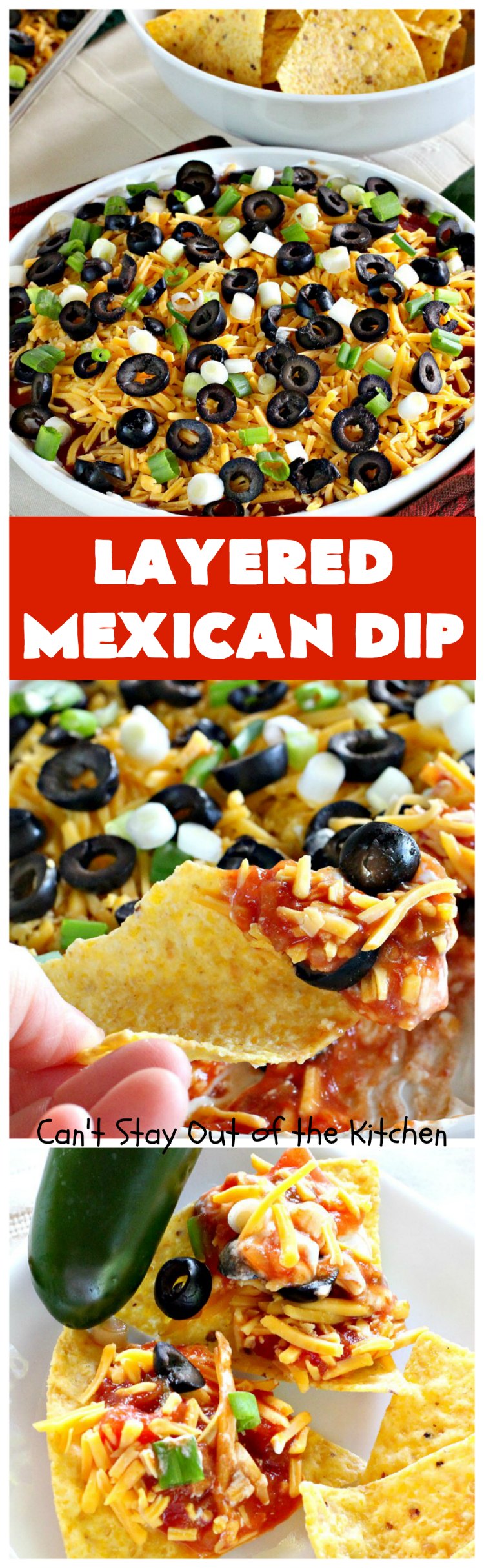 Layered Mexican Dip | Can't Stay Out of the Kitchen
