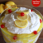 Lemon Angel Trifle | Can't Stay Out of the Kitchen | Prepare to have your socks knocked off over every delicious bite of this #lemon-flavored #trifle #dessert. It's a super easy #5IngredientRecipe that can be whipped up in 10 minutes. Your company will be drooling over every bite. #LemonDessert #CreamCheese #AngelFoodCake #LemonAngelTrifle