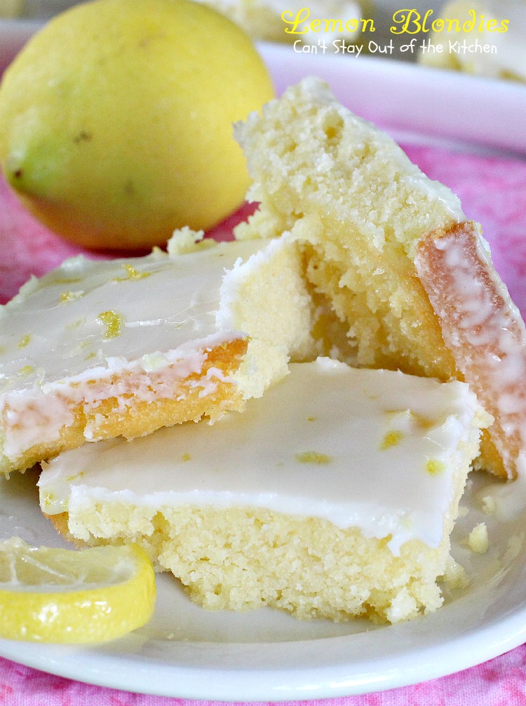 Lemon Blondies | Can't Stay Out of the Kitchen | Cool, refreshing and scrumptious #lemon #dessert that's very easy to make. #cookie #brownie