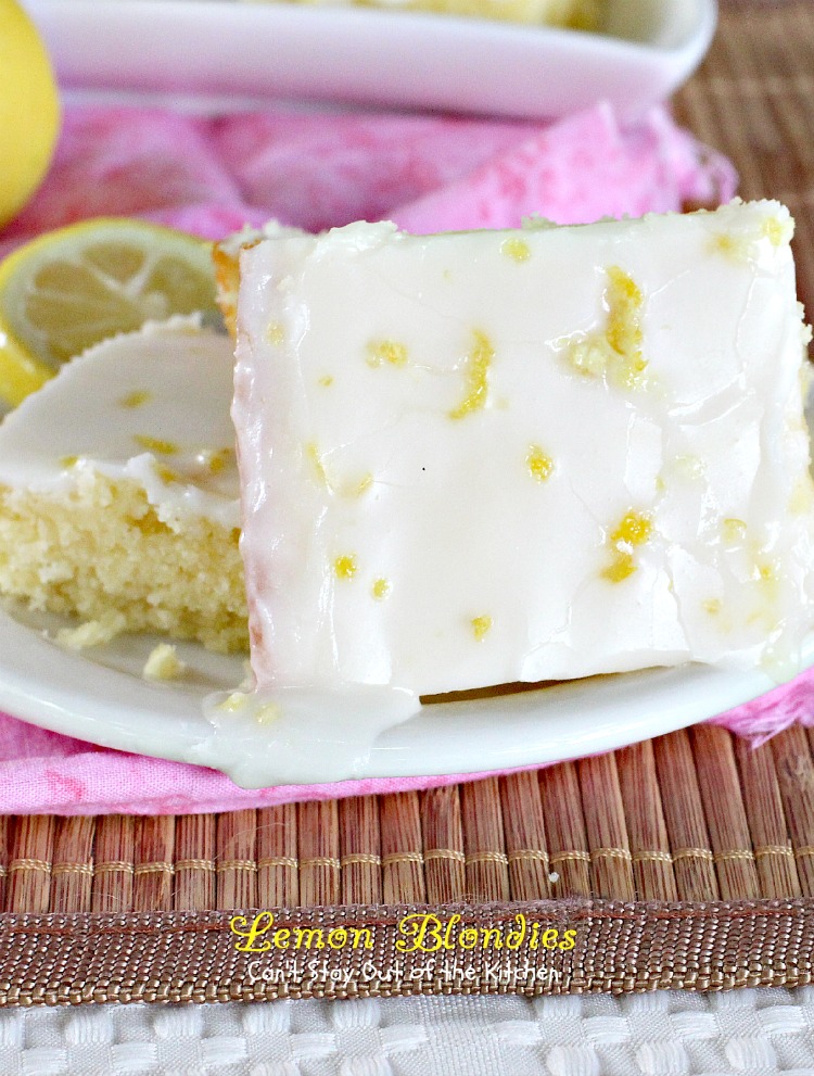 Lemon Blondies | Can't Stay Out of the Kitchen | Cool, refreshing and scrumptious #lemon #dessert that's very easy to make. #cookie #brownie