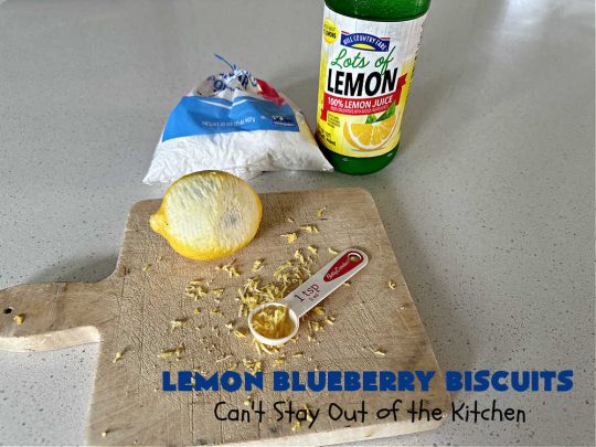 Lemon Blueberry Biscuits | Can't Stay Out of the Kitchen | Prepare to drool over these lovely sweet #biscuits! They're the perfect treat for any weekend, company or #holiday #breakfast or #brunch menu. These delightful #BlueberryBiscuits include fresh #blueberries, #LemonYogurt & #LemonPeel & #LemonJuice in the icing. They're a terrific treat with your morning #coffee. #lemon #HolidayBreakfast #LemonBlueberryBiscuits