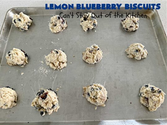 Lemon Blueberry Biscuits | Can't Stay Out of the Kitchen | Prepare to drool over these lovely sweet #biscuits! They're the perfect treat for any weekend, company or #holiday #breakfast or #brunch menu. These delightful #BlueberryBiscuits include fresh #blueberries, #LemonYogurt & #LemonPeel & #LemonJuice in the icing. They're a terrific treat with your morning #coffee. #lemon #HolidayBreakfast #LemonBlueberryBiscuits