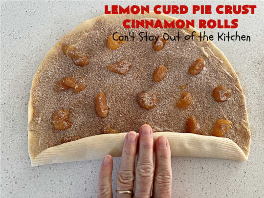 Lemon Curd Pie Crust Cinnamon Rolls | Can't Stay Out of the Kitchen | these delicious #CinnamonRolls use only #5Ingredients including #PieCrust! Lusciously #lemon-flavored, they will certainly whet your appetite for any family #breakfast. These are easy to whip up & scrumptious to the taste buds. Great for a #holiday #breakfast or #brunch. #LemonCurd #cinnamon #PieCrustCinnamonRolls #LemonCurdPieCrustCinnamonRolls