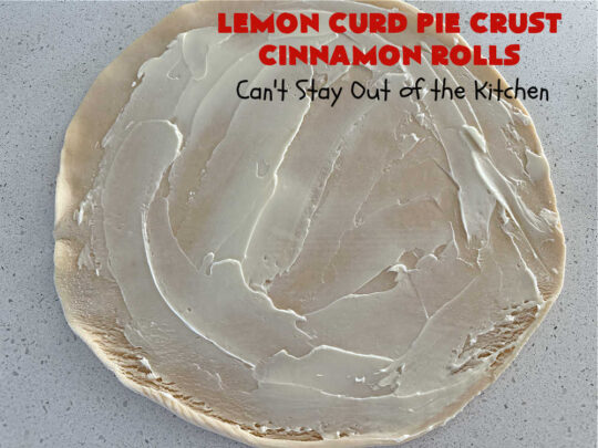 Lemon Curd Pie Crust Cinnamon Rolls | Can't Stay Out of the Kitchen | these delicious #CinnamonRolls use only #5Ingredients including #PieCrust! Lusciously #lemon-flavored, they will certainly whet your appetite for any family #breakfast. These are easy to whip up & scrumptious to the taste buds. Great for a #holiday #breakfast or #brunch. #LemonCurd #cinnamon #PieCrustCinnamonRolls #LemonCurdPieCrustCinnamonRolls