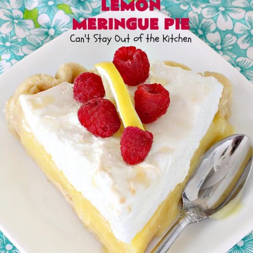 Lemon Meringue Pie | Can't Stay Out of the Kitchen | this is the best #lemon #pie ever! Perfect blend of sweet and tangy with a luscious #meringue topping. Great #dessert for the #holidays or company.