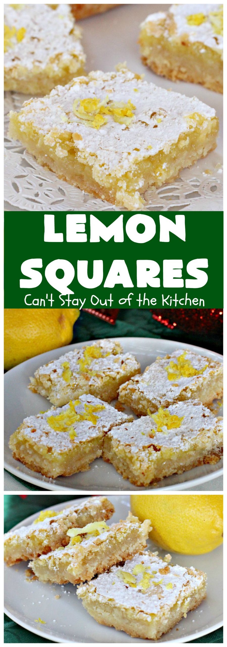 Lemon Squares | Can't Stay Out of the Kitchen