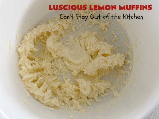 Luscious Lemon Muffins | Can't Stay Out of the Kitchen | these scrumptious #muffins are filled with #lemon flavor by using #LemonJuice & #LemonZest. They're sprinkled with a delicious #cinnamon-sugar topping that makes the #muffins irresistible. Great sweet treat for a weekend, company or #holiday #brunch or #breakfast or #tailgating parties. #HolidayBreakfast #LusciousLemonMuffins #LemonMuffins