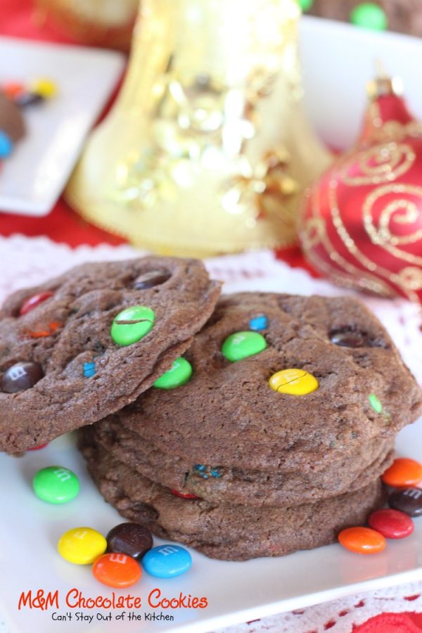 M&M Chocolate Cookies - Can't Stay Out of the Kitchen