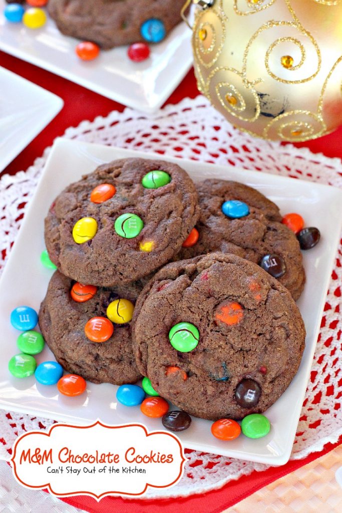 M&M Chocolate Cookies - Can't Stay Out of the Kitchen