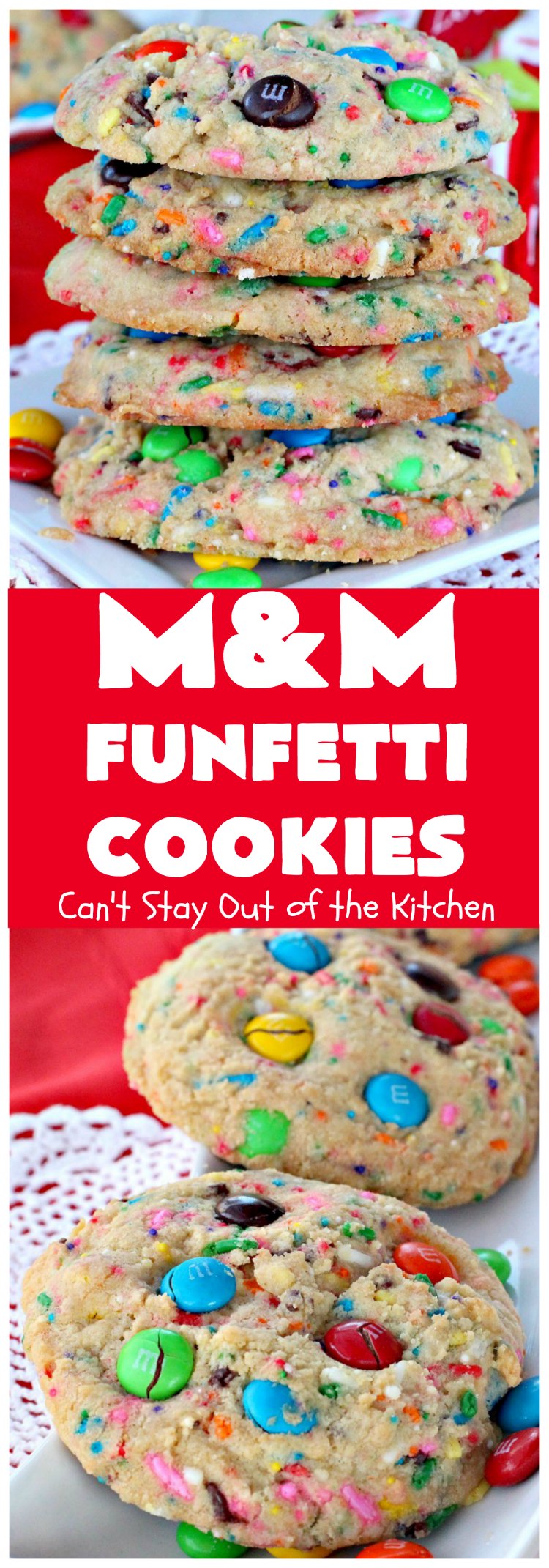 M&M Funfetti Cookies | Can't Stay Out of the Kitchen