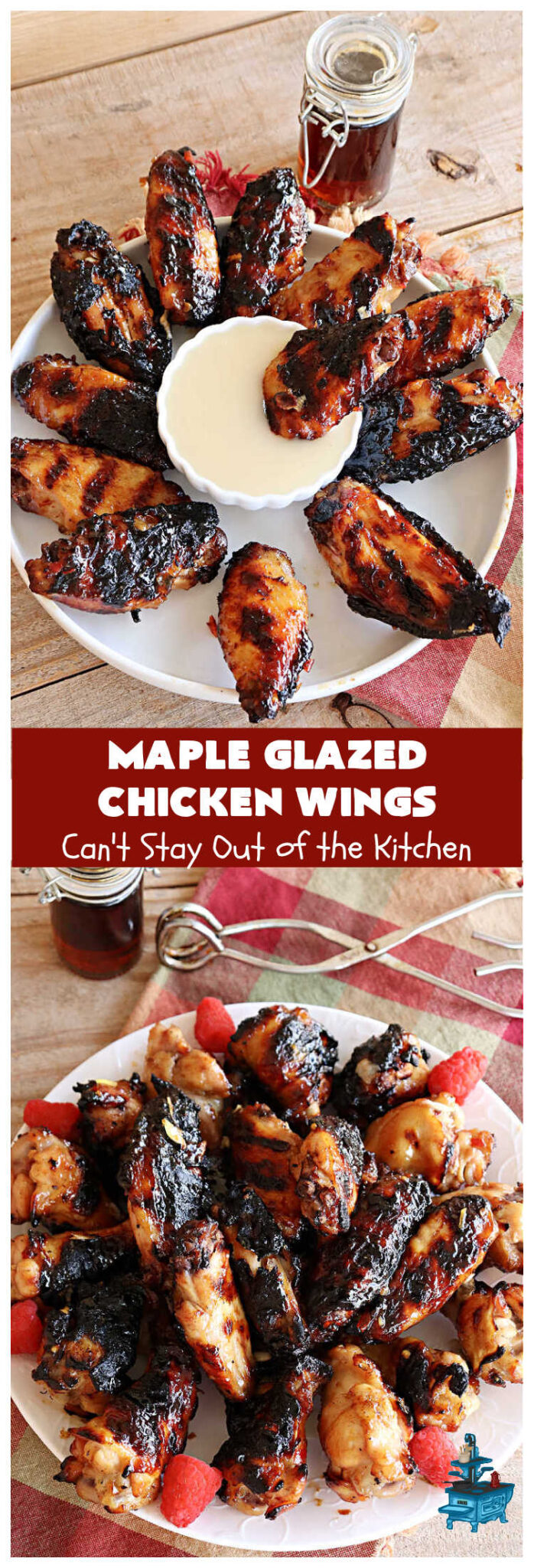 Maple Glazed Chicken Wings Can't Stay Out of the Kitchen