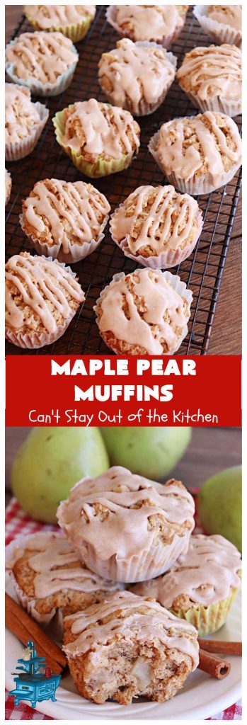 Maple Pear Muffins | Can't Stay Out of the Kitchen