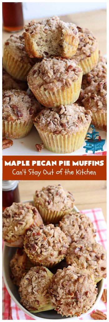 Maple Pecan Pie Muffins | Can't Stay Out of the Kitchen