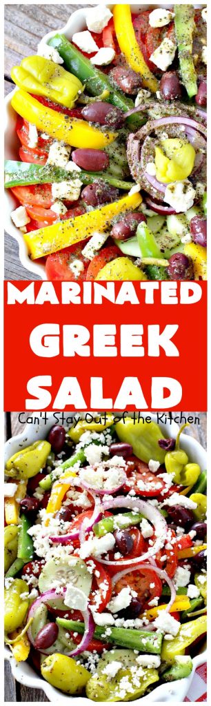 Marinated Greek Salad | Can't Stay Out of the Kitchen