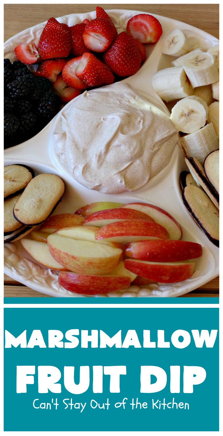Marshmallow Fruit Dip Can't Stay Out of the Kitchen