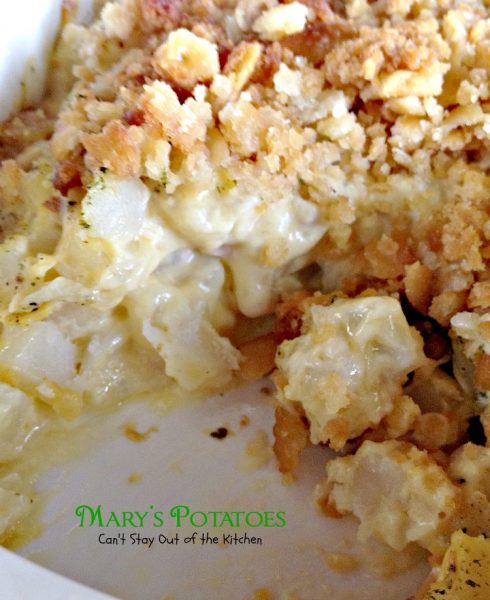 Mary's Potatoes | Can't Stay Out of the Kitchen | Our favorite #potato #casserole. Such a creamy and amazing #sidedish. #veggie