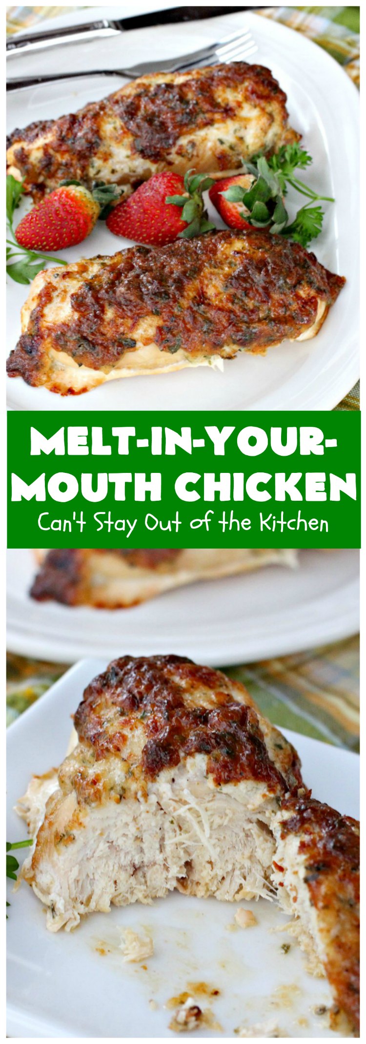 Melt-In-Your-Mouth Chicken | Can't Stay Out of the Kitchen | this easy #chicken entree is so delicious it melts in your mouth! Great for family or company dinners. #GlutenFree #MeltInYourMouthChicken
