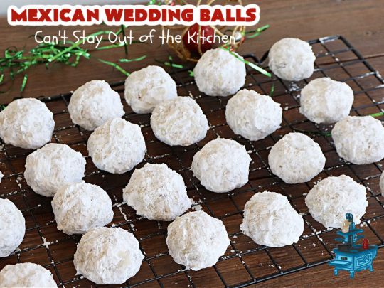 Mexican Wedding Balls | Can't Stay Out of the Kitchen | this vintage #recipe is perfect for #Christmas #baking & the #holidays. Rolling the #cookies in #PowderedSugar twice gives that extra bit of sweetness that's just wonderful. Great for #tailgating & office parties, too. #dessert #pecans #ChristmasDessert #PecanButterballs #SwedishTeaCakes #RussianTeaCakes #MexicanWeddingBalls Mexican Wedding Balls | Can't Stay Out of the Kitchen | this vintage #recipe is perfect for #Christmas #baking & the #holidays. Rolling the #cookies in #PowderedSugar twice gives that extra bit of sweetness that's just wonderful. Great for #tailgating & office parties, too. #dessert #pecans #ChristmasDessert #PecanButterballs #SwedishTeaCakes #RussianTeaCakes #MexicanWeddingBalls