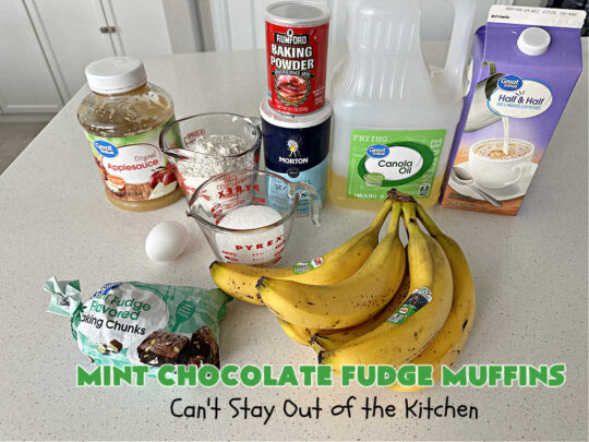 Mint Chocolate Fudge Muffins | Can't Stay Out of the Kitchen | these outrageous #muffins include #MintChocolateFudgeBakingChunks for spectacular flavor. Enjoy the heavenly taste of #mint, chocolate & #fudge in these amazing #BreakfastMuffins. They taste like #AndesMints in each bite! Great #breakfast #entree for a weekend, company or #holiday #brunch. #baking #StPatricksDay #HolidayBaking #HolidayBreakfast #MintChocolateFudgeMuffins