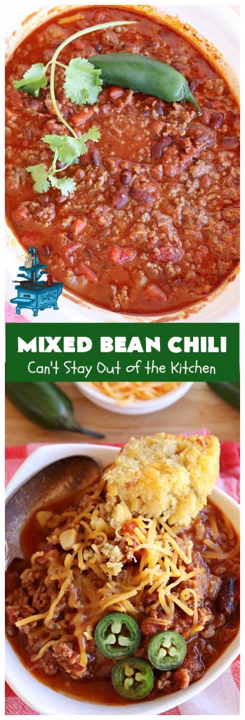 Mixed Bean Chili – Can't Stay Out of the Kitchen