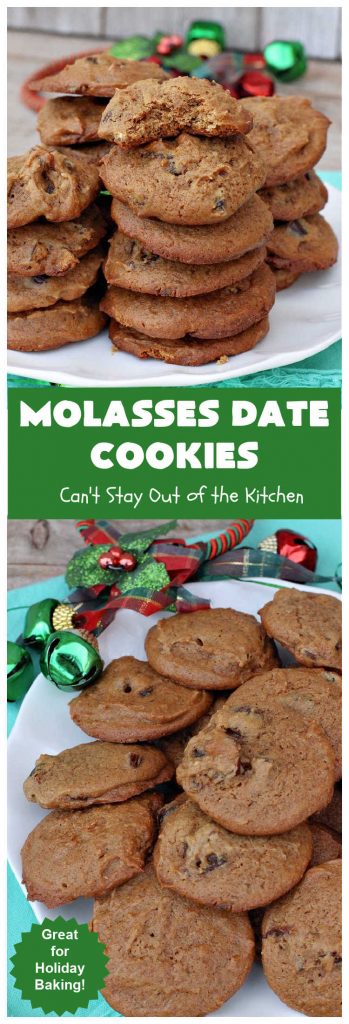 Molasses Date Cookies | Can't Stay Out of the Kitchen