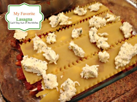 My Favorite Lasagna – Recipe Pix 2 053 – Can't Stay Out Of The Kitchen