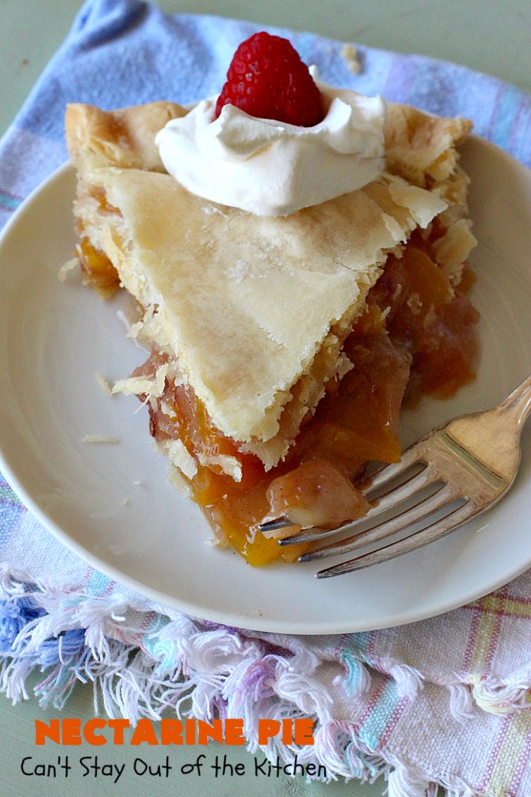 Nectarine Pie Can't Stay Out of the Kitchen