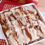 New England Apple Cider Cake | Can't Stay Out of the Kitchen | This lovely #AppleCake features #AppleCider which is boiled down to a syrup and used to flavor both the #cake & the #frosting. It's a dreamy, nut-free #NewEngland-style concoction that will have you swooning. If you enjoy #vintage down-home #recipes, this #AppleCiderCake is for you! #apples #cinnamon #holiday #FallBaking #NewEnglandAppleCiderCake