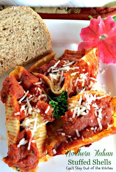 Northern Italian Stuffed Shells | Can't Stay Out of the Kitchen