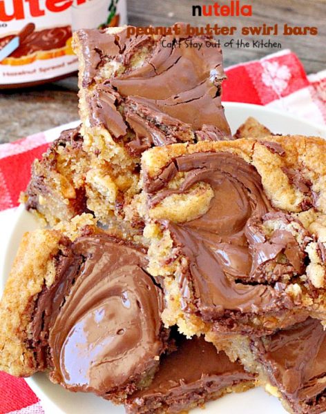 Nutella Peanut Butter Swirl Bars Can T Stay Out Of The Kitchen