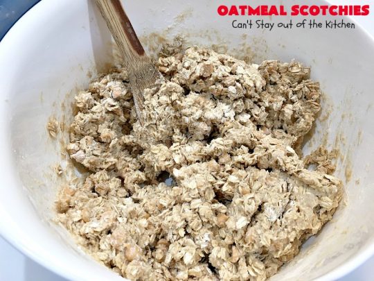 Oatmeal Scotchies | Can't Stay Out of the Kitchen | this vintage #recipe is still the best comfort food if you enjoy #OatmealCookies. These include #ButterscotchChips & #cinnamon. Delightful for #tailgating parties, school lunches, potlucks & backyard BBQs. #Oatmeal #cookies #dessert #OatmealScotchies #ButterscotchDessert