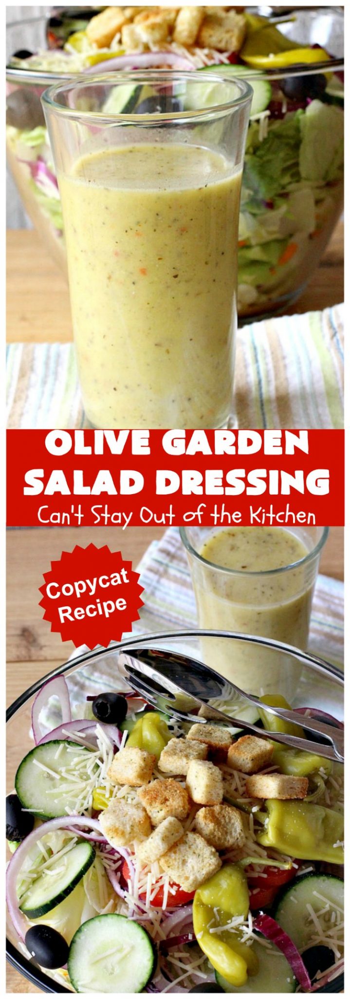 Olive Garden Salad Dressing Copycat Recipe Can't Stay Out of the Kitchen