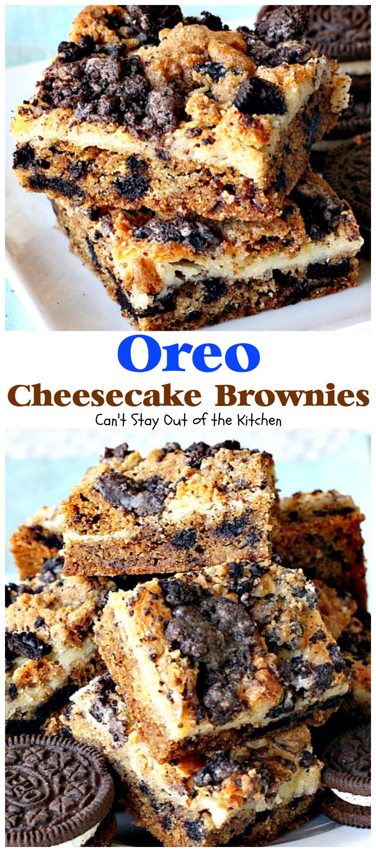 Oreo Cheesecake Brownies | Can't Stay Out of the KitchenOreo Cheesecake Brownies | Can't Stay Out of the Kitchen