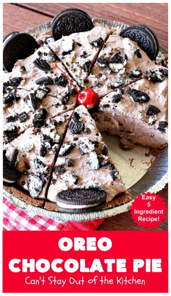 Oreo Chocolate Pie – Can't Stay Out of the Kitchen