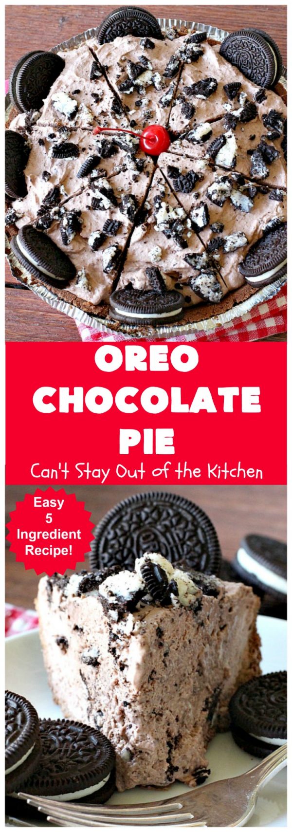 Oreo Chocolate Pie – Can't Stay Out of the Kitchen