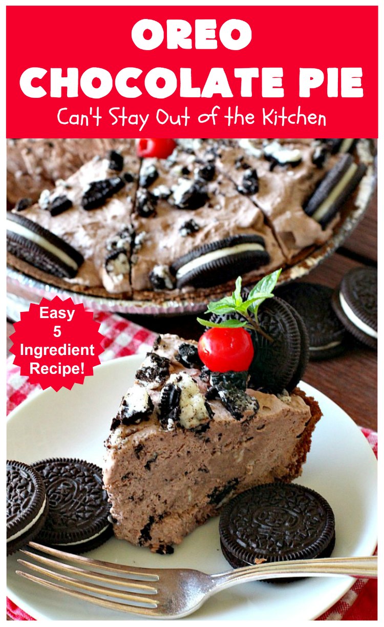 Oreo Chocolate Pie – Can't Stay Out of the Kitchen