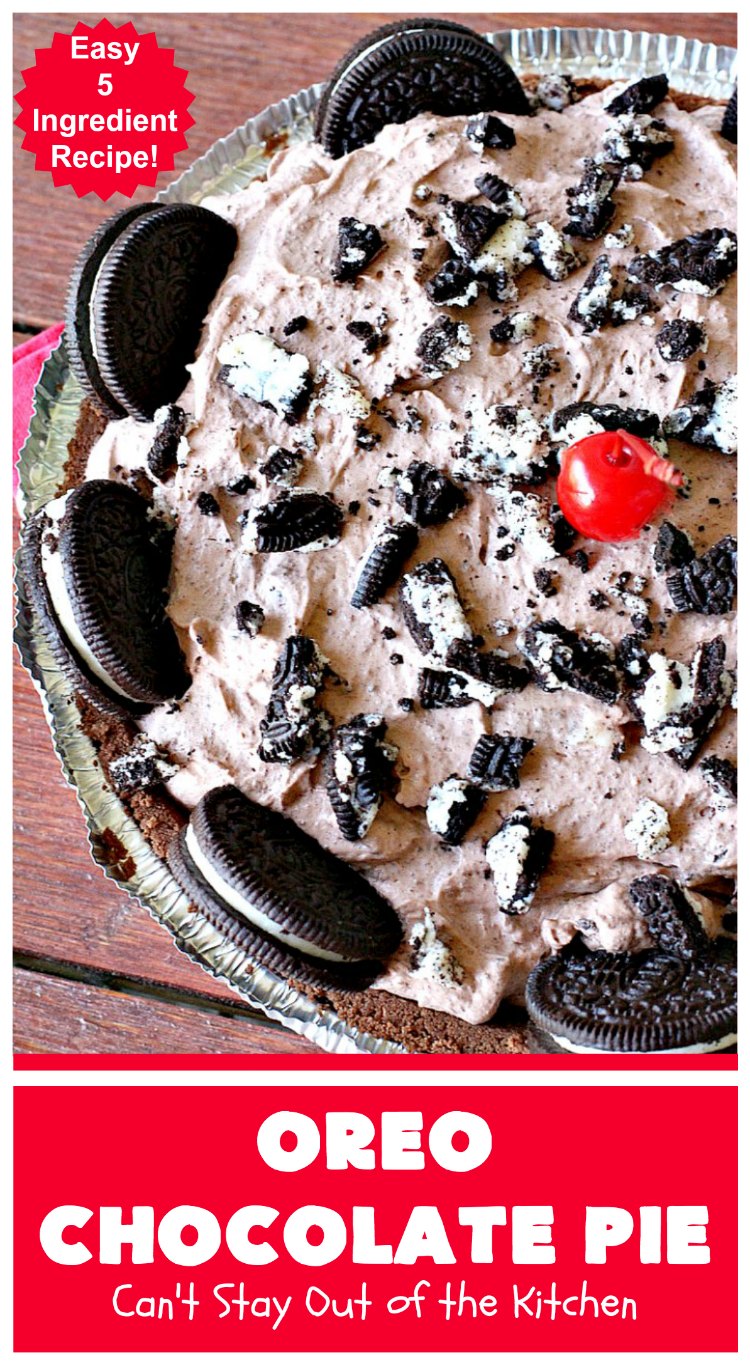 Oreo Chocolate Pie – Can't Stay Out of the Kitchen