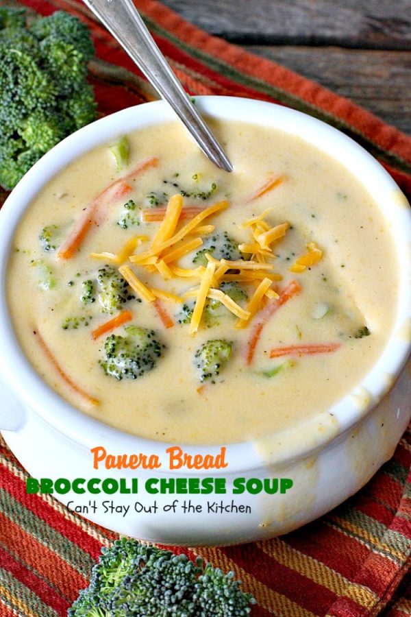 Panera Bread Broccoli Cheese Soup | Can't Stay Out of the Kitchen | this #copycat recipe is spectacular. This is the best #broccoli #cheese #soup I've ever tasted. So easy, too--only takes about 30 minutes! #panerabread #glutenfree