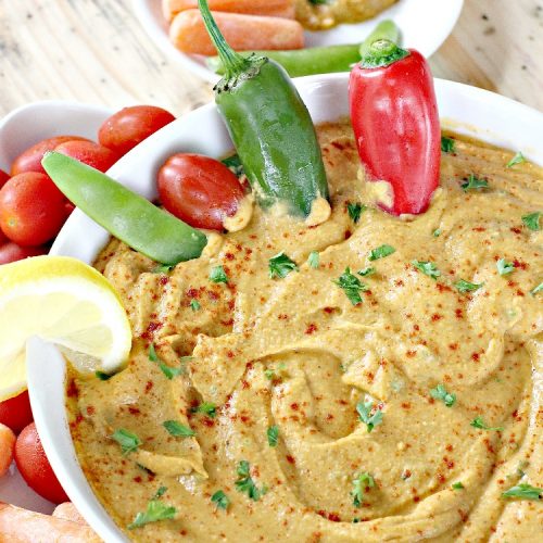 Paprika Hummus Dip | Can't Stay Out of the Kitchen